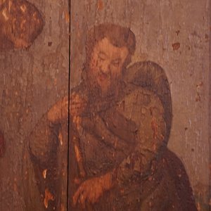 Triptyque avec Saint-Christophe, Ecole flamande, daté 1555 — photo 8