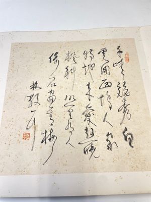 Trois albums: 'Jiang Hanting 江寒汀 (1904-1963), Lin Sanzhi 林散之 (1898-1989) et Qi Gong 启功 (1912-2005)', encre et couleur sur papier — photo 6