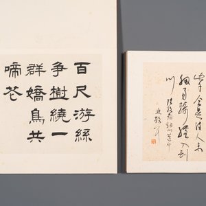 Trois albums: 'Jiang Hanting 江寒汀 (1904-1963), Lin Sanzhi 林散之 (1898-1989) et Qi Gong 启功 (1912-2005)', encre et couleur sur papier — photo 2