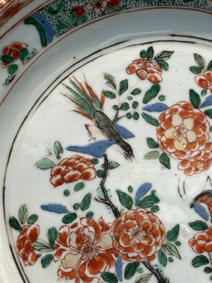 Trois assiettes et une théière en porcelaine de Chine famille verte, Kangxi — photo 17