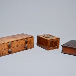 Trois boîtes en bois, Chine, 19/20ème — photo 2