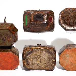 Trois boîtes en papier mâché peint, prob. Inde, 19ème — photo 7