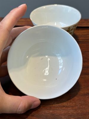 Trois bols et une assiette en porcelaine de Chine famille rose à décor de lions bouddhistes et 'Wu Shuang Pu', 19ème — photo 13