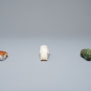 Trois boucles de ceinture en jade sculpté, Chine, 19ème — photo 3