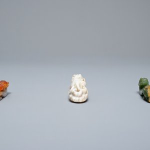 Trois boucles de ceinture en jade sculpté, Chine, 19ème — photo 5