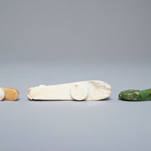 Trois boucles de ceinture en jade sculpté, Chine, 19ème — photo 6