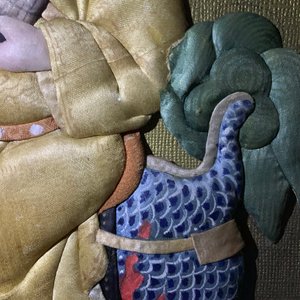 Trois broderies de figures rehaussées de peinture, Chine, 18/19ème — photo 8
