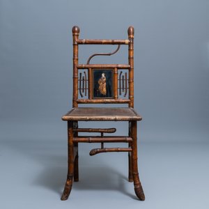 Trois chaises et un fauteuil en bambou de style japonisant, attribué à Daï Nippon, Paris, fin du 19ème — photo 22