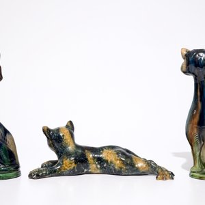 Trois chats, deux gargouilles et un ours de Bruges en poterie flamande, 20ème — photo 10