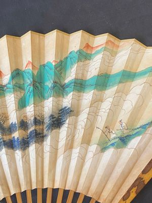 Trois éventails pliants, suiveur de Zhang Daqian 張大千 (1899-1983) et Wu Hufang 吴湖帆 (1894-1968), encre et couleur sur papier — photo 18