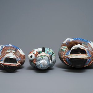 Trois figures des Trois Étoiles du Bonheur en porcelaine de Chine famille rose, 19/20ème — photo 6