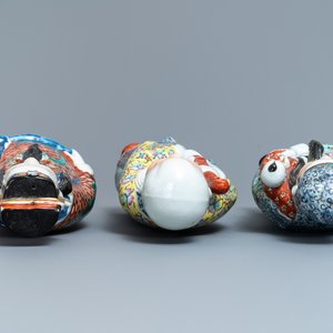 Trois figures des Trois Étoiles du Bonheur en porcelaine de Chine famille rose, 19/20ème — photo 7