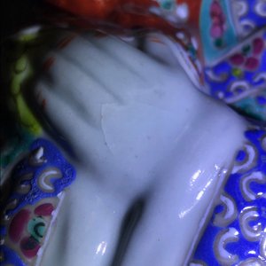 Trois figures d'immortels en porcelaine de Chine famille rose, 19ème — photo 20