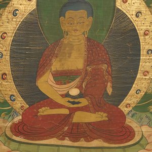 Trois grands thangkas à décors divers, Nepal ou Tibet, 19/20ème — photo 8