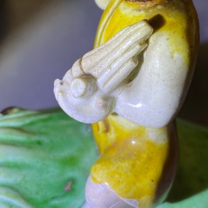 Trois groupes de Liu Hai sur le crapaud en biscuit émaillé vert, Kangxi — photo 15