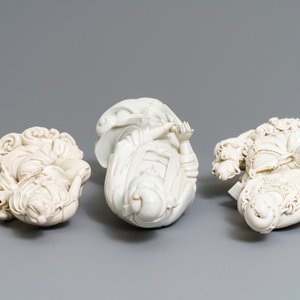 Trois groupes en porcelaine blanc de Chine, 19/20ème — photo 7