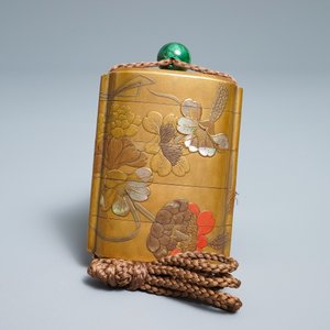 Trois inros avec netsuke et une boîte couvert en laque, Japon, Meiji, 19ème — photo 13