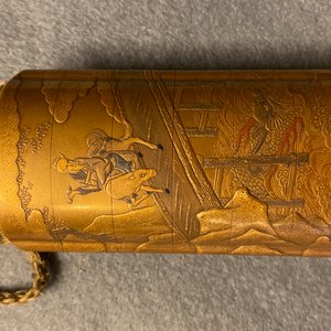 Trois inros avec netsuke et une boîte couvert en laque, Japon, Meiji, 19ème — photo 31