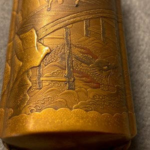 Trois inros avec netsuke et une boîte couvert en laque, Japon, Meiji, 19ème — photo 33