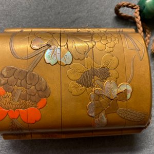 Trois inros avec netsuke et une boîte couvert en laque, Japon, Meiji, 19ème — photo 61