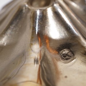 Trois moutardiers en argent aux intérieurs en cristal bleu, 19ème — photo 11