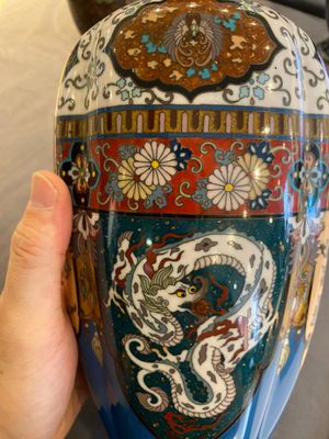 Trois paires de vases en émaux cloisonnés, Japon, Meiji, 19/20ème — photo 2