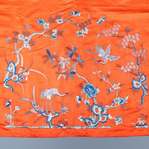 Trois panneaux en broderie de soie à décor d'éléphants et de lions bouddhistes, Chine, 19ème — photo 15