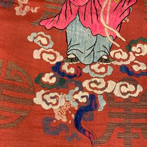 Trois panneaux en broderie de soie chinoise à décor d'immortels et de dieux, 19ème — photo 24