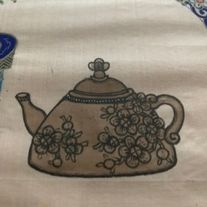 Trois peintures chinoises sur soie: 'Antiquités aux fleurs', 19ème — photo 16