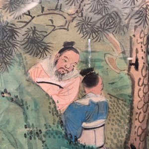 Trois peintures chinoises sur textile: 'Aux bords des rivières', 18/19ème — photo 16