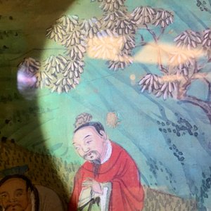 Trois peintures chinoises sur textile: 'Aux bords des rivières', 18/19ème — photo 32