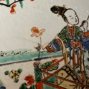 Trois plats de forme octagonale en porcelaine de Chine famille verte, Kangxi — photo 14