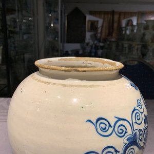 Trois pots à tabac en faïence de Delft bleu et blanc, 18ème — photo 11