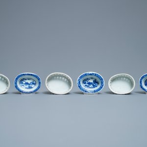 Trois salerons en porcelaine de Chine en bleu et blanc, Qianlong — photo 6