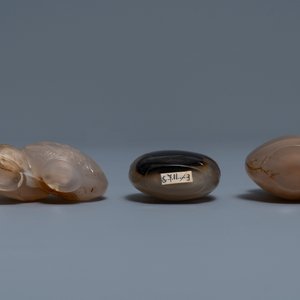 Trois tabatières en agate sculptée, Chine, 19/20ème — photo 4