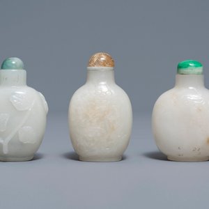 Trois tabatières en jade blanche pâle, Chine, 19/20ème — photo 1
