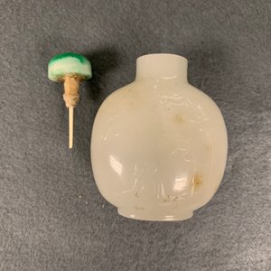Trois tabatières en jade blanche pâle, Chine, 19/20ème — photo 19