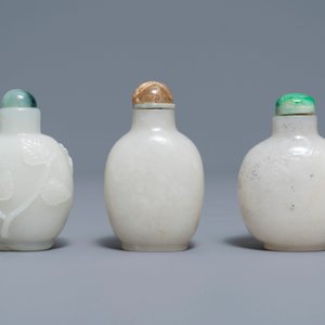 Trois tabatières en jade blanche pâle, Chine, 19/20ème — photo 2