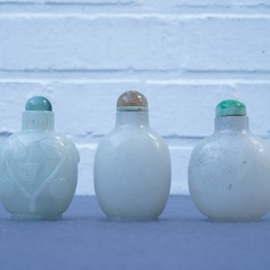 Trois tabatières en jade blanche pâle, Chine, 19/20ème — photo 6