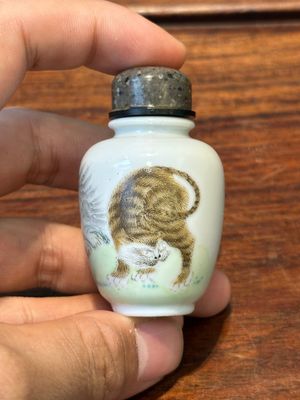 Trois tabatières variées en porcelaine de Chine famille rose, marque et époque de Daoguang — photo 20