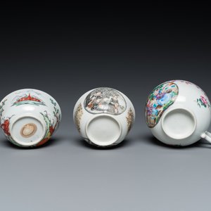 Trois tasses et soucoupes en porcelaine de Chine de la Compagnie des Indes, Qianlong — photo 9