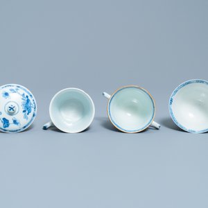 Trois tasses et soucoupes et trois grandes tasses en porcelaine de Chine en bleu et blanc, Kangxi/Qianlong — photo 15