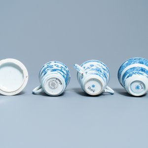 Trois tasses et soucoupes et trois grandes tasses en porcelaine de Chine en bleu et blanc, Kangxi/Qianlong — photo 16