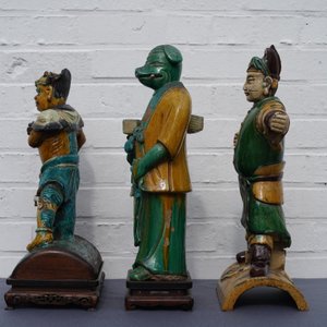 Trois tuiles faitières émaillées de style sancai, Ming — photo 10