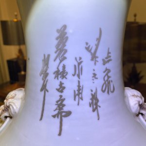 Trois vases en porcelaine de Chine famille rose à décor d'animaux parmi fleurs, 19/20ème — photo 16