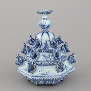 Tulipière italienne rare en forme de pyramide, Cantagalli, 19e — photo 2