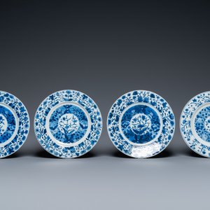 Twaalf Chinese blauw-witte borden, Kangxi — foto 2