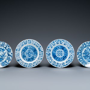 Twaalf Chinese blauw-witte borden, Kangxi — foto 3