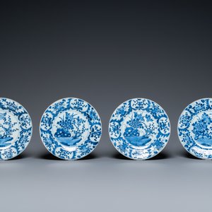 Twaalf Chinese blauw-witte borden, Kangxi — foto 4