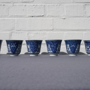 Twaalf Chinese blauw-witte koppen en schotels, 19e eeuw — foto 17